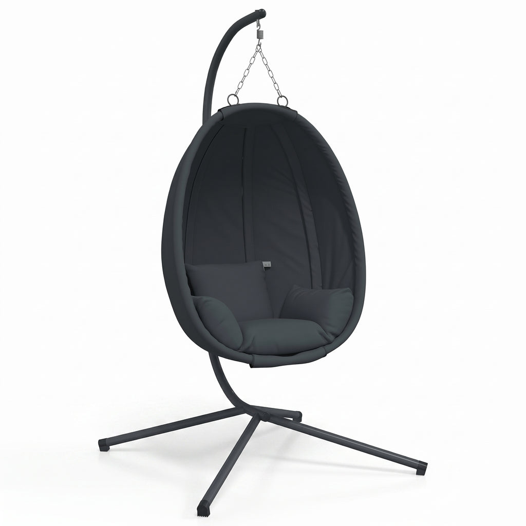 Le Cap-Ferrat, Fauteuil Suspendu en Tissu Anthracite | Summerbed