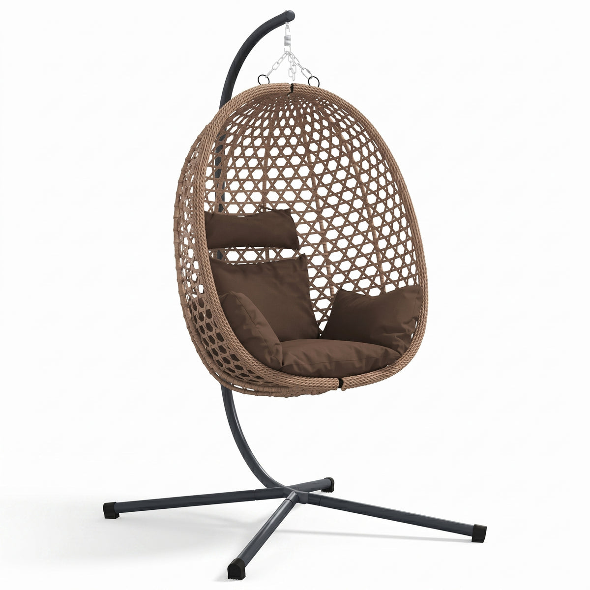 L’Estérel, Fauteuil Suspendu Polyrotin Café Pliable | Summerbed