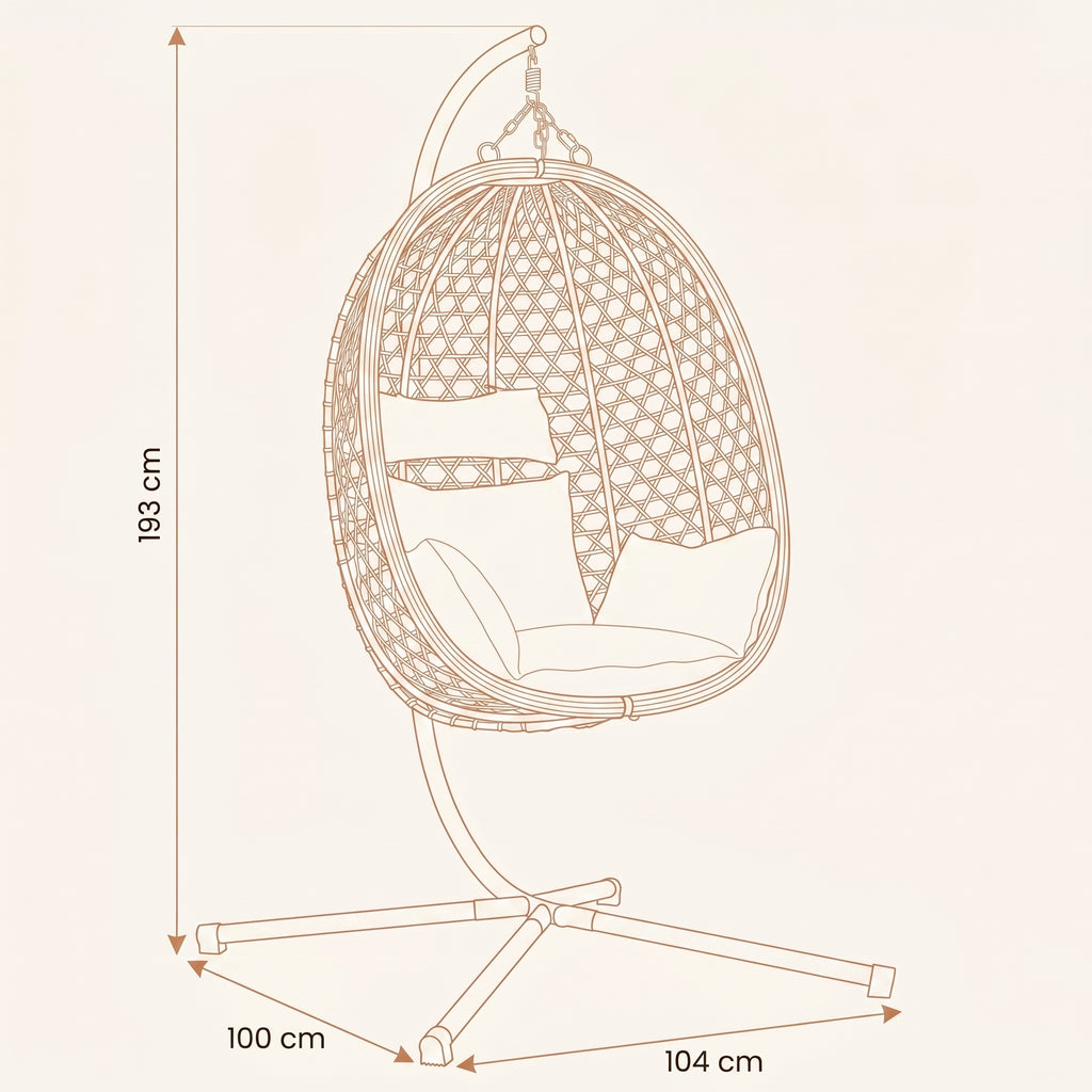 Le Lubéron, Fauteuil Suspendu Polyrotin Naturel | Summerbed