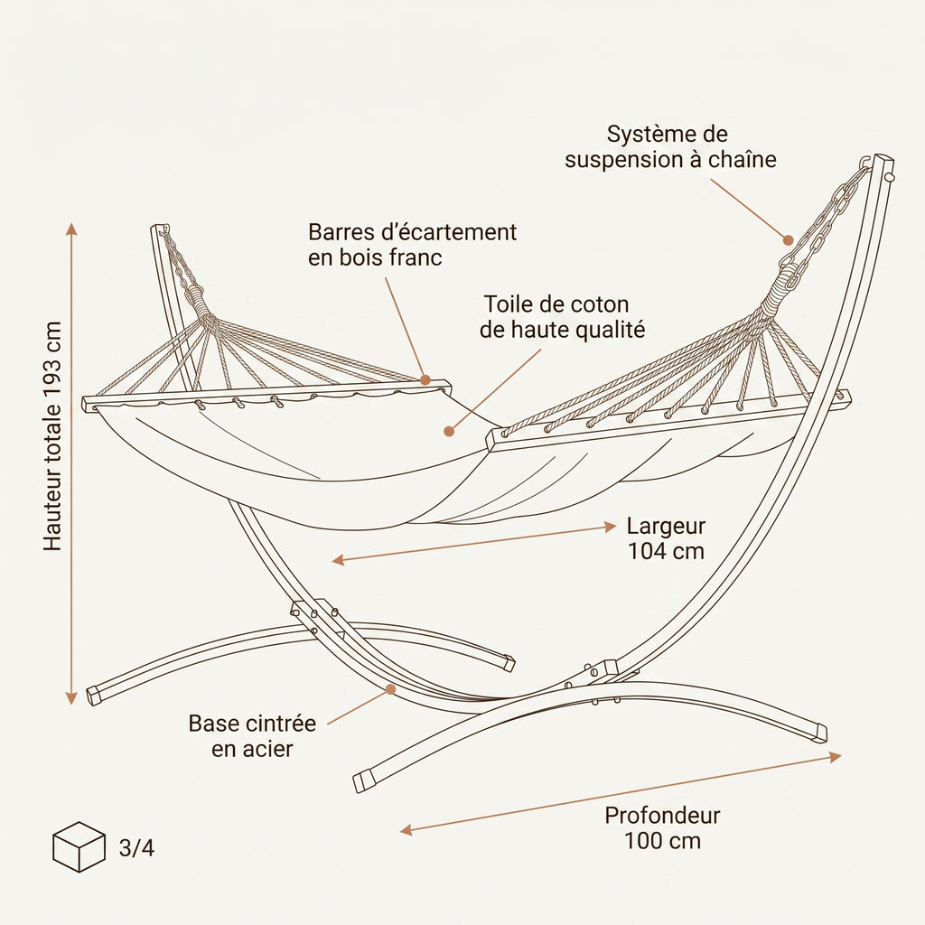 Hamac sur pieds Summerbed · Le Calanque